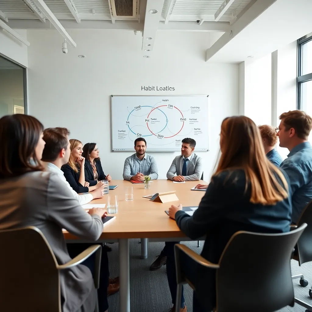 Groep Nederlanders in workshop over gewoontevorming